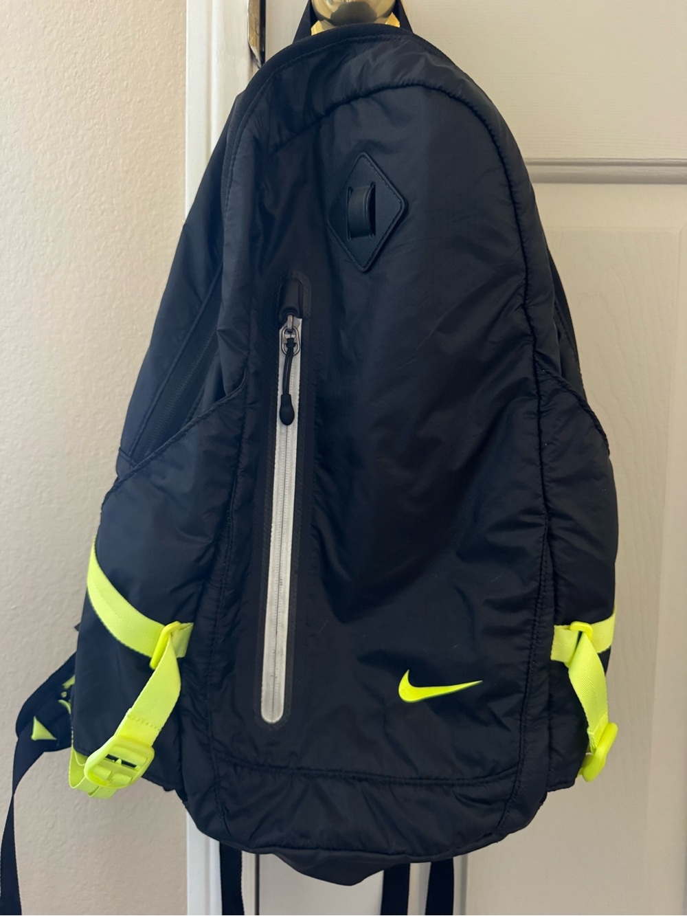 Nike Black Backpack with Neon Yellow Accents